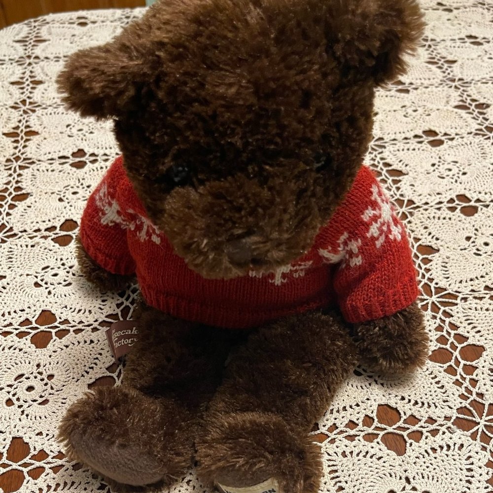 Vintage Herrington Teddy Bears - Cheesecake Factory Plush Bear Holiday Sweater